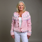 Hattie | Blush Fair Isle Cardigan