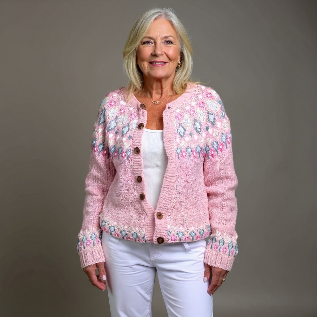 Hattie | Blush Fair Isle Cardigan