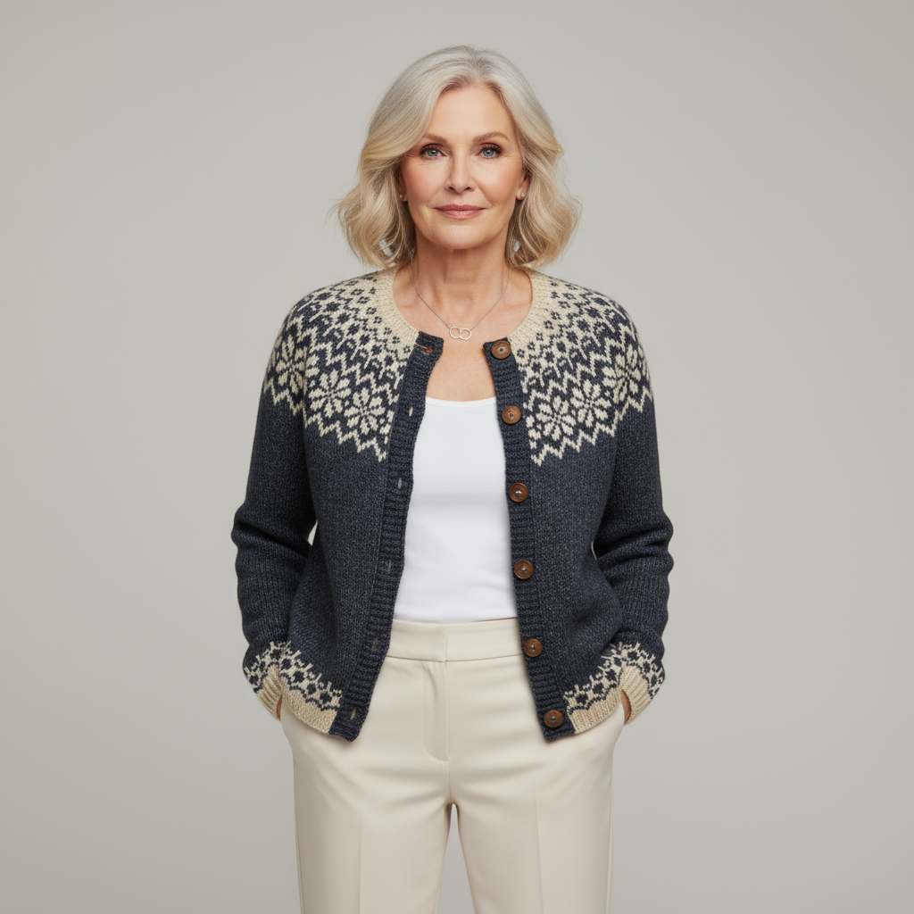 Hadley | Snowflake Contrast Sweater
