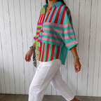 Nanna | Cheerful blouse with expressive stripes