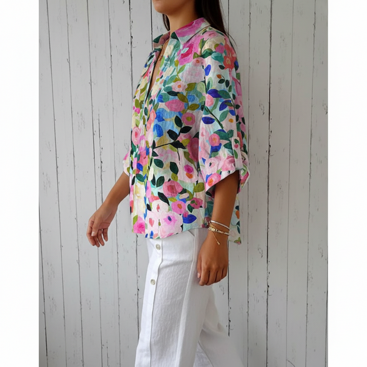 Frida | Chemisier fleuri multicolore
