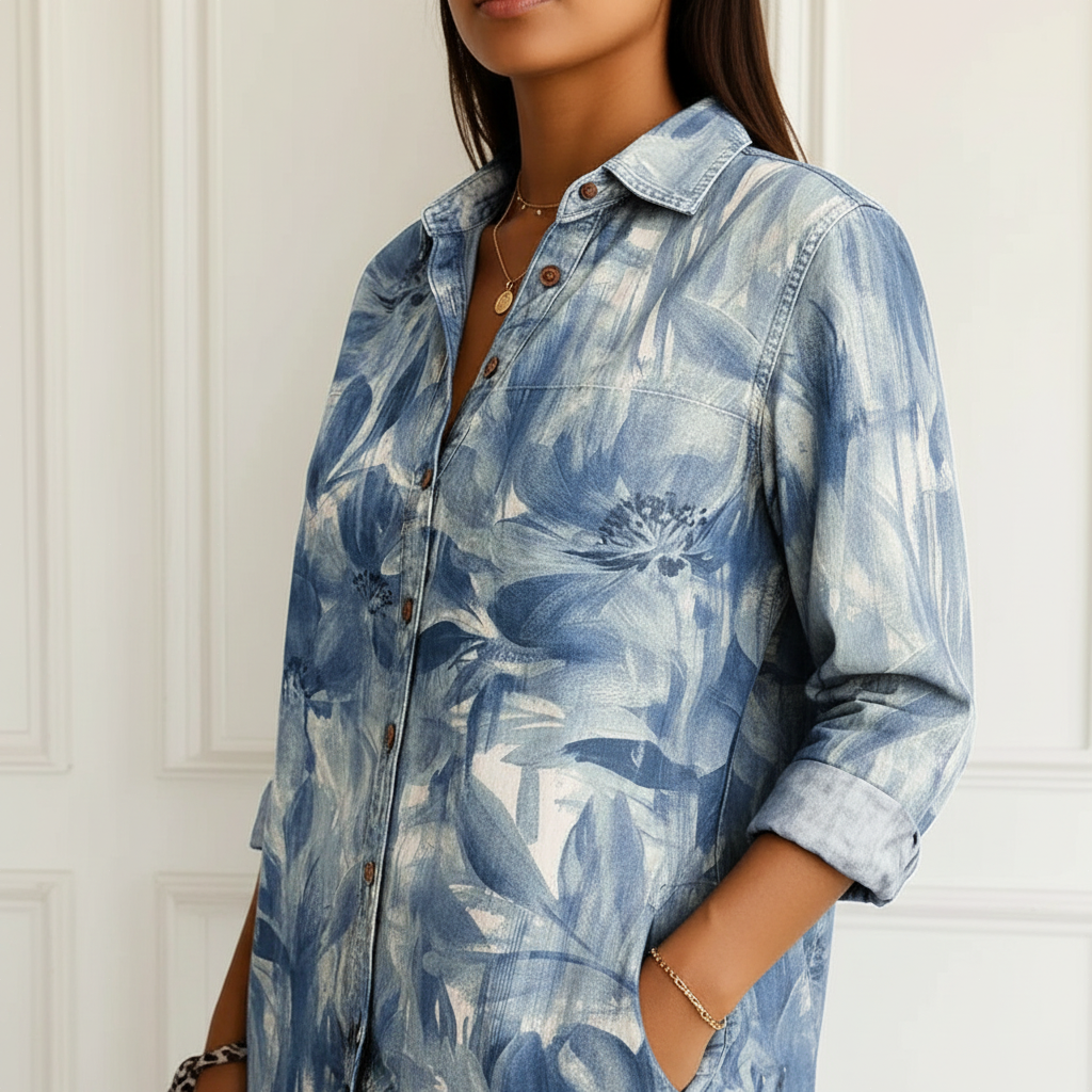 Bega | Blue floral blouse