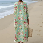 Ashlee | Robe à imprimé roses fleuries