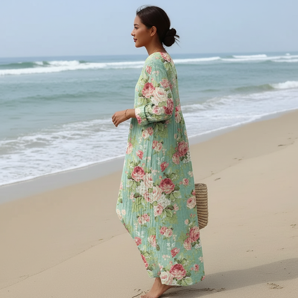 Ashlee | Robe à imprimé rose fleuri