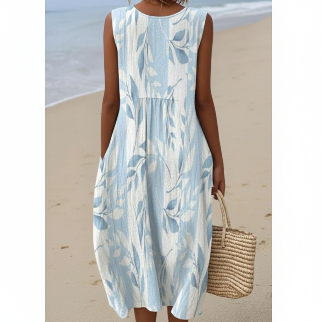 Maylen | Robe midi à feuilles