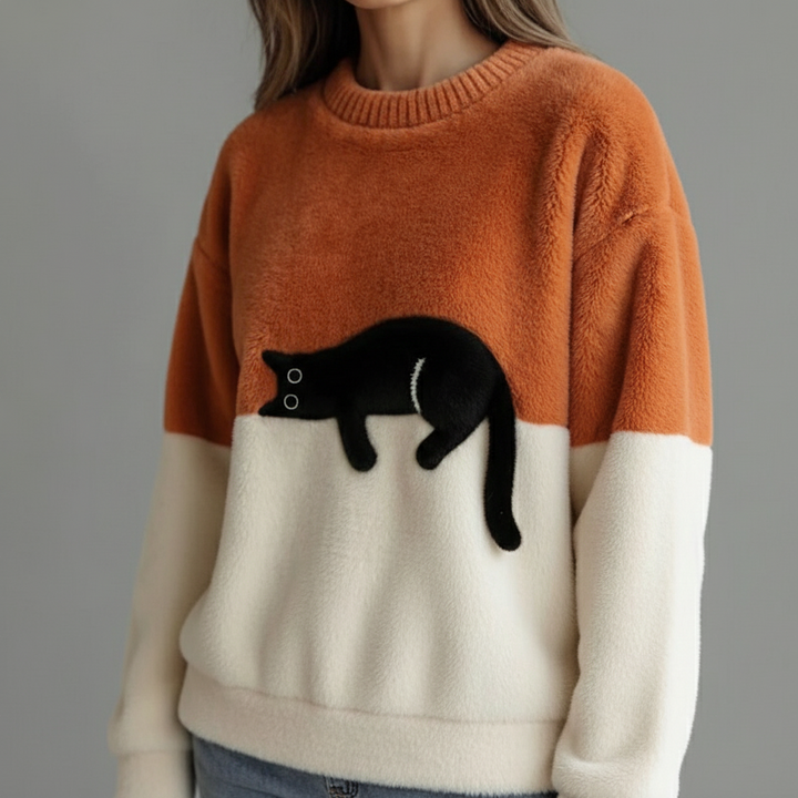 Lorea | Pull à imprimé chat