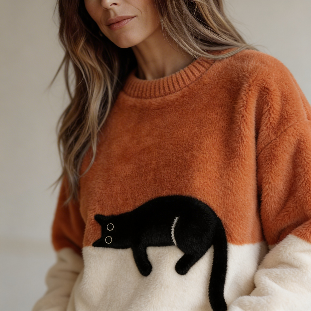 Lorea | Pull à imprimé chat