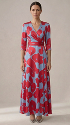 Nunzia | Elegant evening dress with floral charm