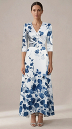 Nunzia | Elegant evening dress with floral charm