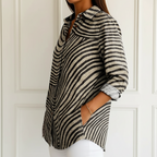 Ingrid | Spiral Stripe Shirt