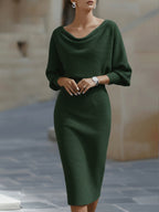 Lyla | Elegant Round Neck Midi Dress
