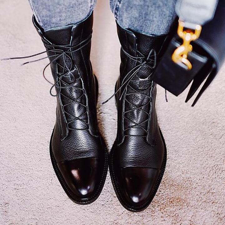 Hadley | Lace-Up Cap Toe Boots