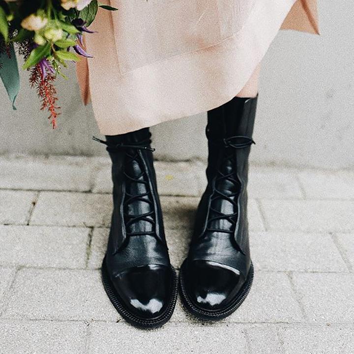 Hadley | Lace-Up Cap Toe Boots