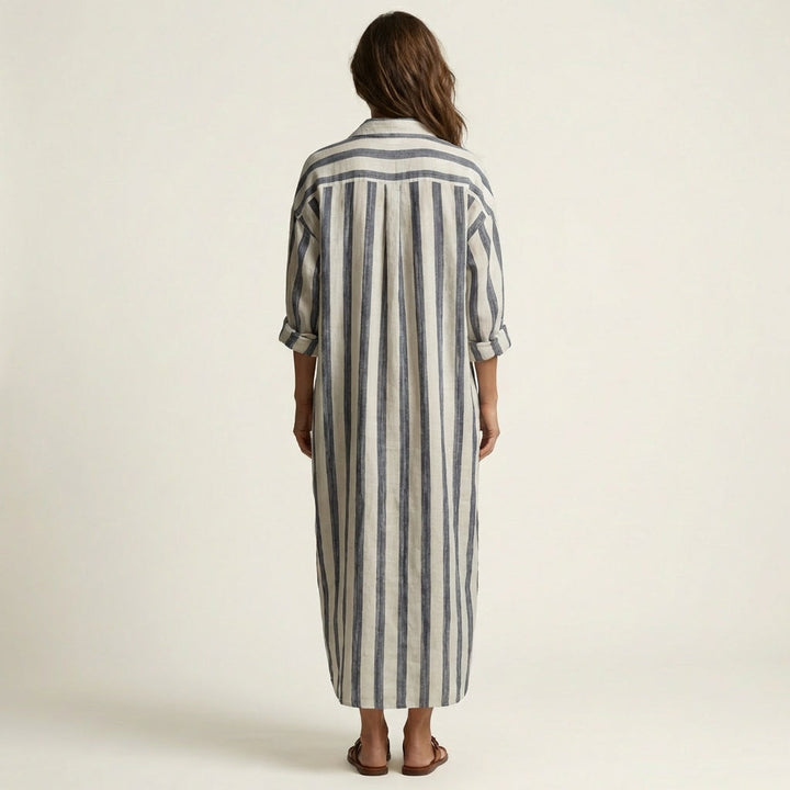 Carra | Striped Maxi Shirt Dress
