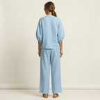 Marlowe | Puff-Sleeve Set with Gold Zipper