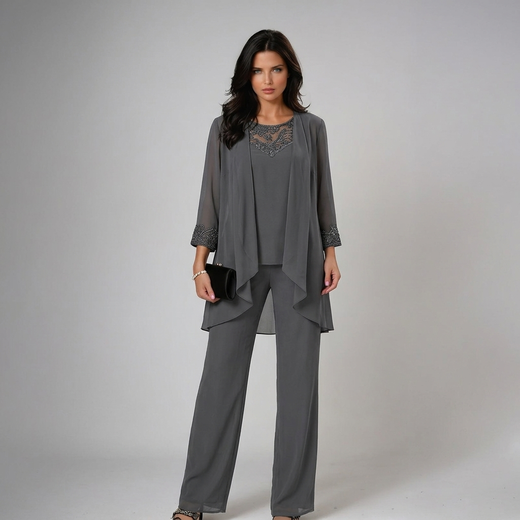 Tess | Elegant Beaded Three-Piece Set