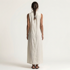 Mirabell | Sleeveless Hooded Button-Down Linen Maxi Dress