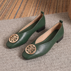 Orchard | Leather Square-Toe Flats