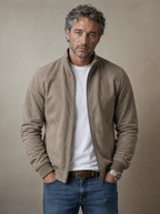 Thatcher | Suede Bomber Jacket