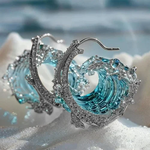 Boucles d'oreilles Océan