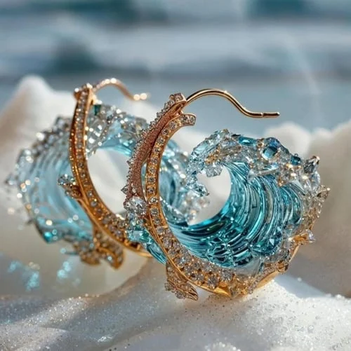 Boucles d'oreilles Océan