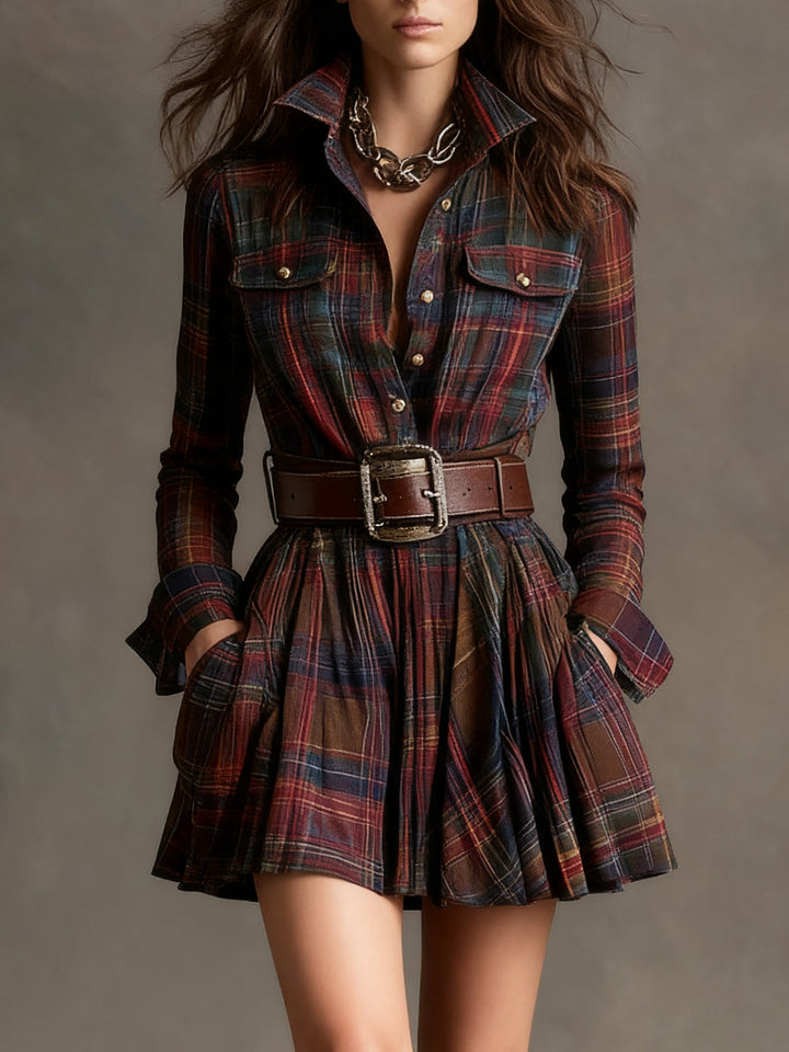 Aldara | Robe vintage avec ceinture incluse