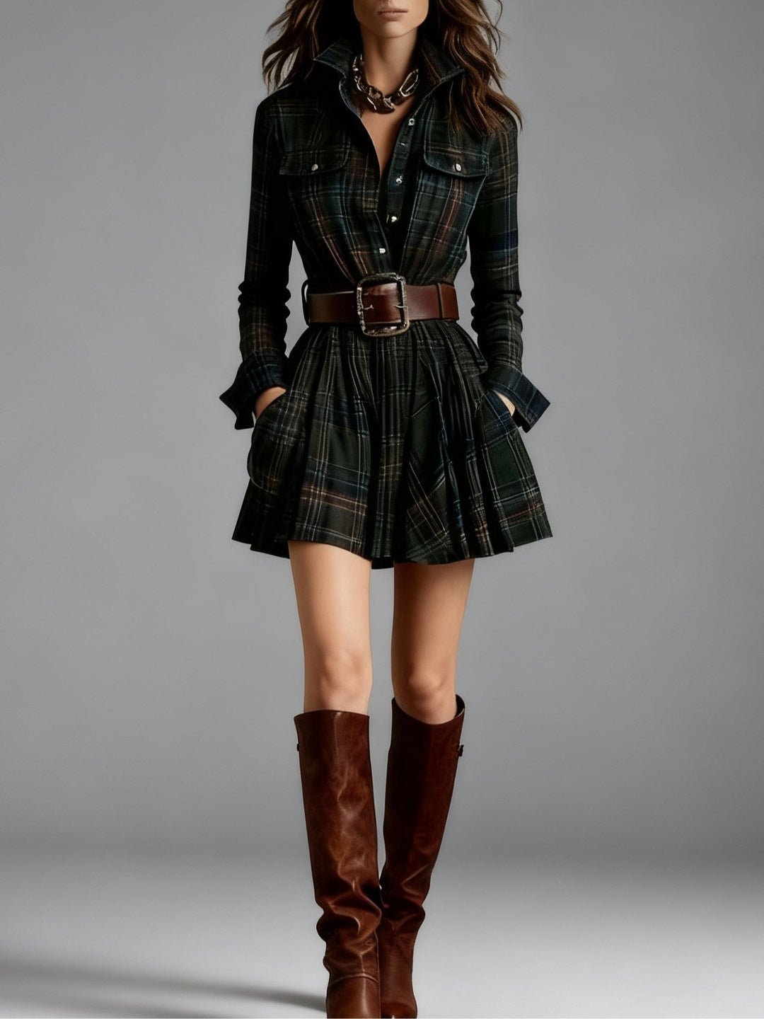 Aldara | Robe vintage avec ceinture incluse