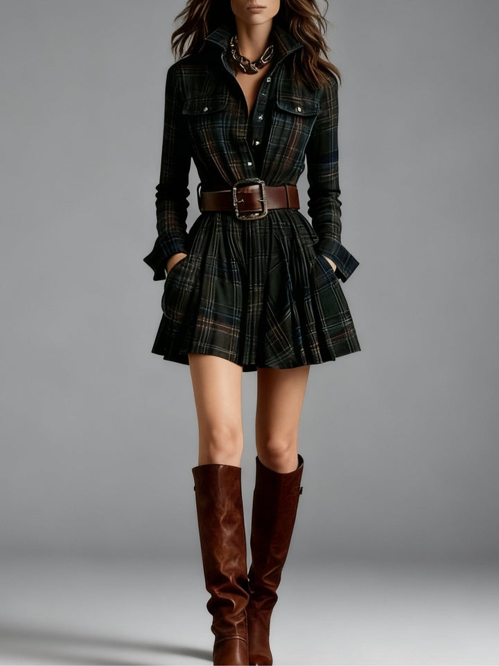 Aldara | Robe vintage avec ceinture incluse