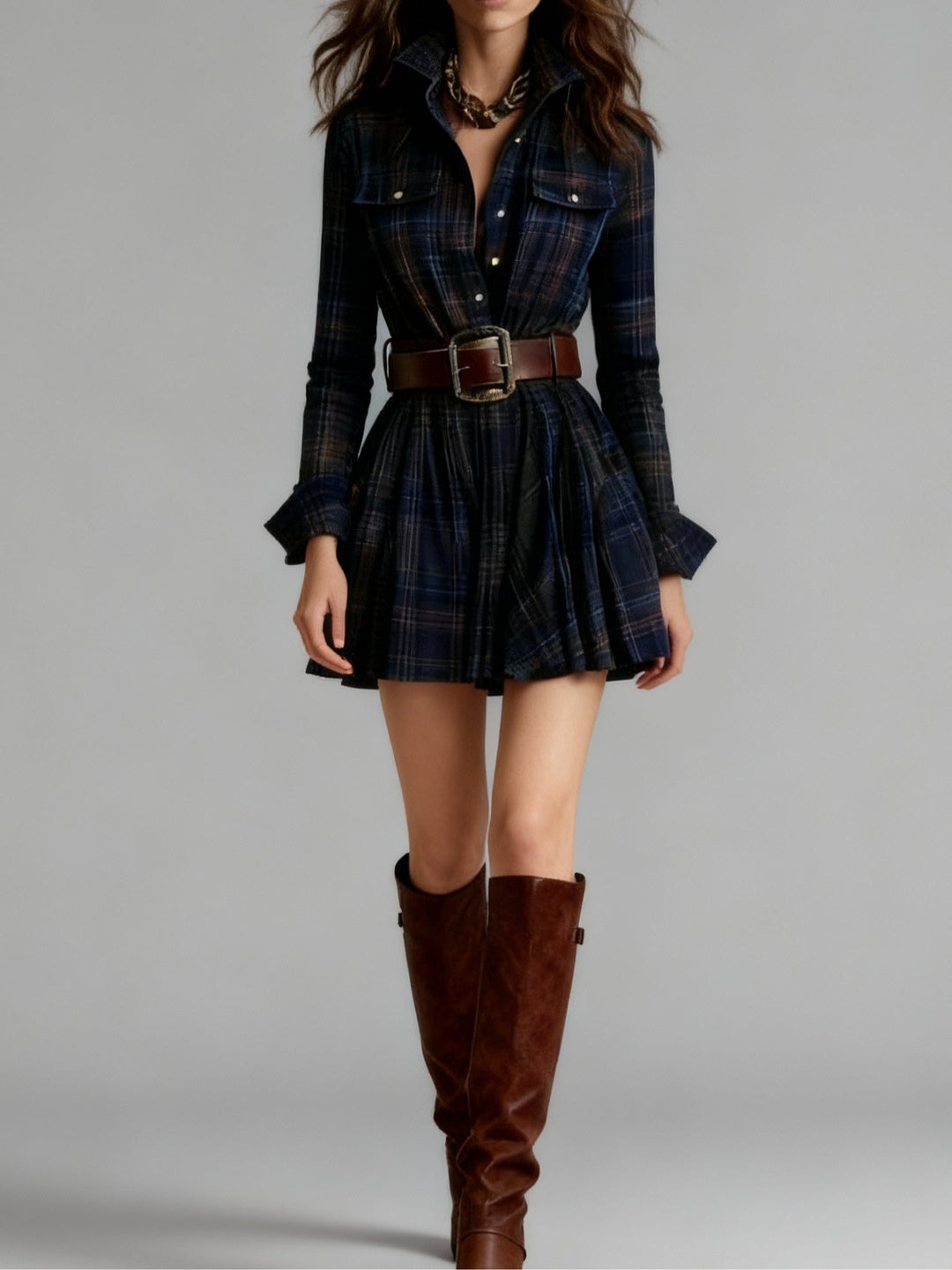 Aldara | Robe vintage avec ceinture incluse