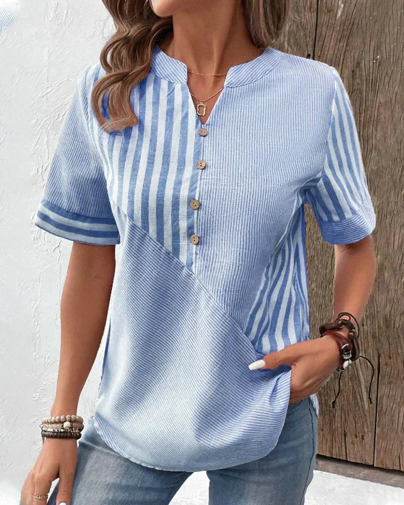 Meline | Blouse Rayée Douce