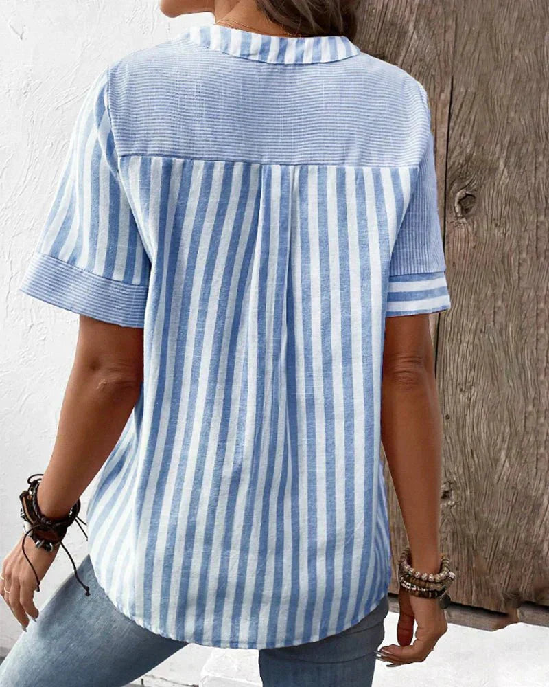Meline | Soft Striped Blouse