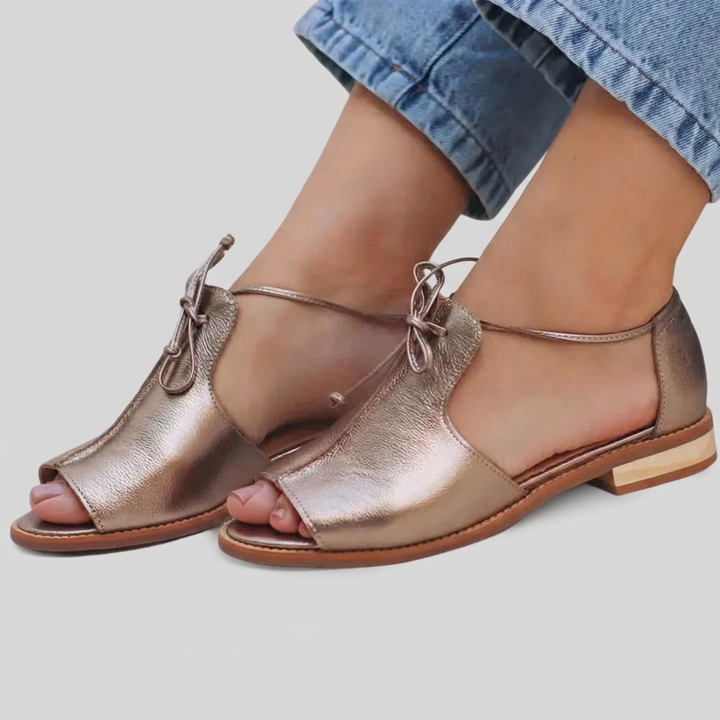LILLIANA | LEATHER STRAPPY SANDALS