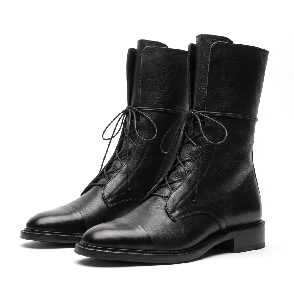 Hadley | Lace-Up Cap Toe Boots