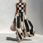 Fayette | Black and White Maxi Dress & Blocks