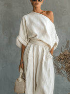 Mila | Two-piece Bardot Neckline Set