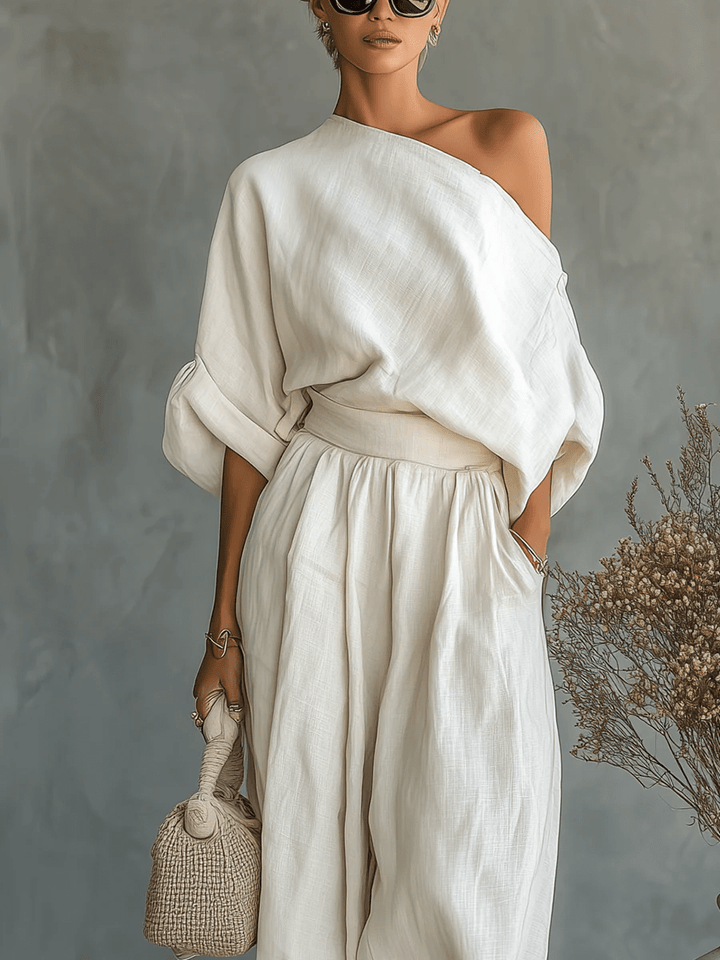 Mila | Bardot Neck 2 Piece Set