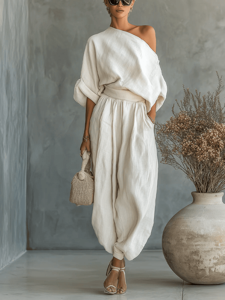 Mila | Bardot Neck 2 Piece Set