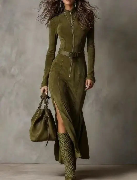 Marsella | Long dress with belt