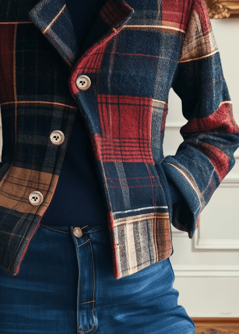 Natalie | Classic Plaid Wool Jacket