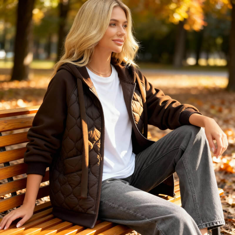 Joanne | Quilted Hoodie Jacket