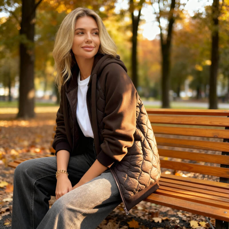 Joanne | Quilted Hoodie Jacket