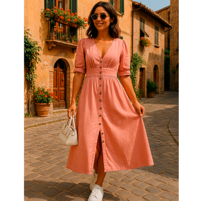 Mireille  – Robe en jean brillant