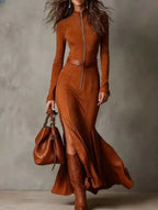 Marsella | Long dress with belt