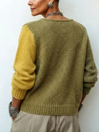 Hollis | Artistic Color-Block Knit Sweater