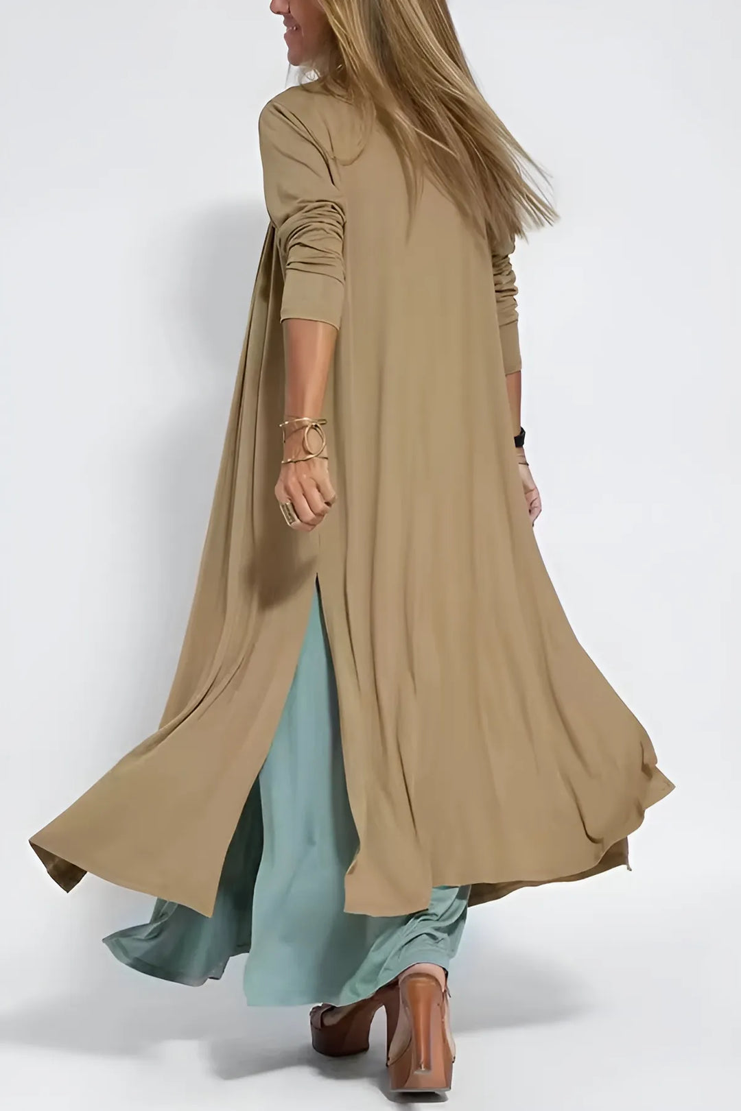 Emma | Robe longue élégante + gilet assorti OFFERT