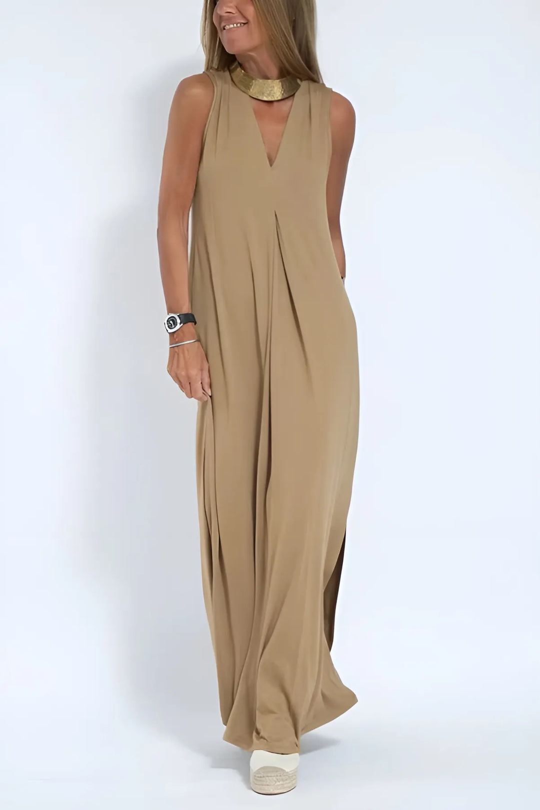 Emma | Robe longue élégante + gilet assorti OFFERT