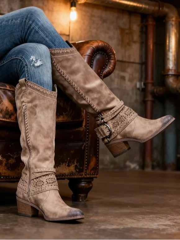 Sloane | Slouched Harness Boots