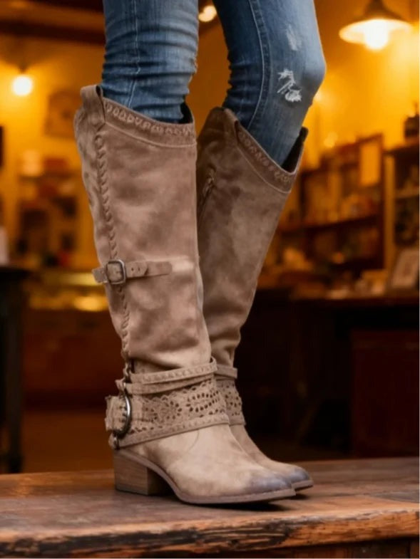 Sloane | Slouched Harness Boots