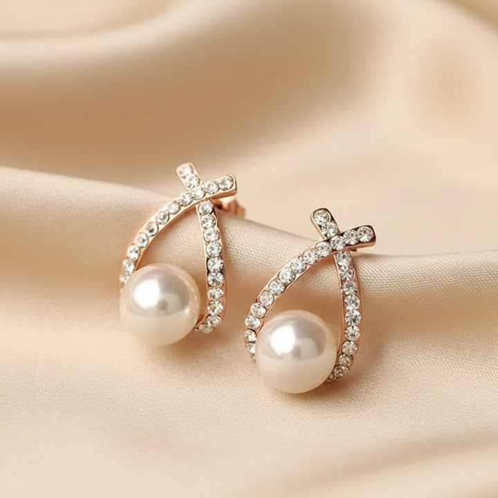Boucles d'oreilles perles scintillantes