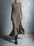 Fiora ❘ Long dress with side knot